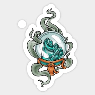 Blue agate crystal ball Sticker